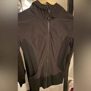 Lululemon In Flux Jacket Hoodie Size 4 Black Dance Studio Reversible $138